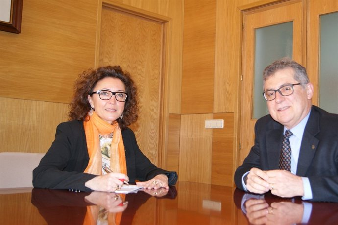 Baena y Galán durante su encuentro