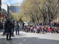 En libertad con cargos cuatro de los detenidos por altercados en Pamplona
