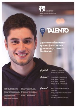 Cartel de 'Aquí hay talento'