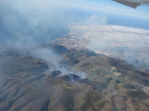 Incendio forestal en Sierra de Gádor