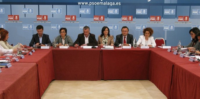 Consejo Territorial del PSOE de Málaga con Rafaela Crespín, Heredia, Gámez