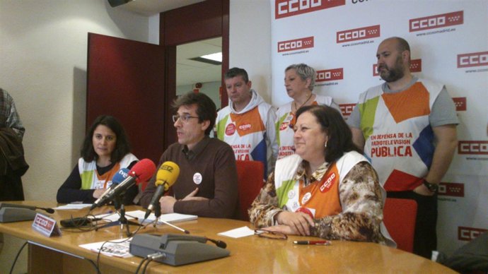 Rueda de prensa de CCOO Telemadrid