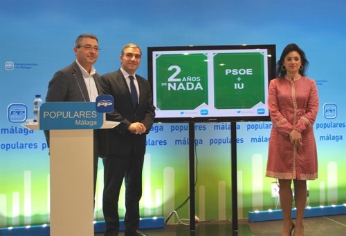 Francisco Salado, Elías Bendodo y Margarita del Cid PP