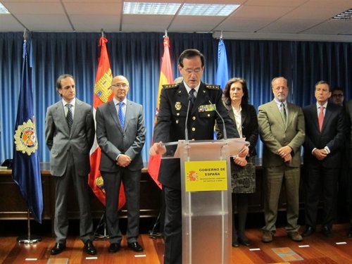 Manuel Javier Peña, en el acto de toma de posesión como jefe de policía en CyL.