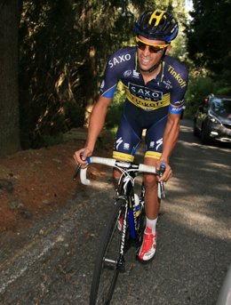 Alberto Contador en el Mortirolo