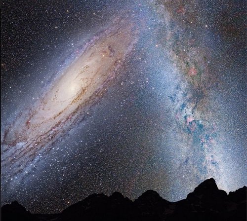 Vía Láctea y Andrómeda dentro de 3.750 millones de años