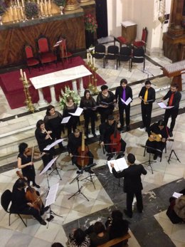 El Grupo de Música Antigua en uno de sus últimos conciertos en Valladolid