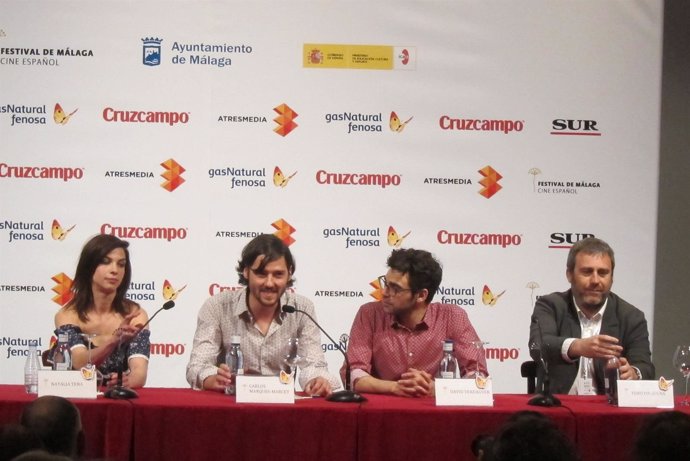 Equipo de la película '10.000 KM' en el Festival de Cine de Málaga