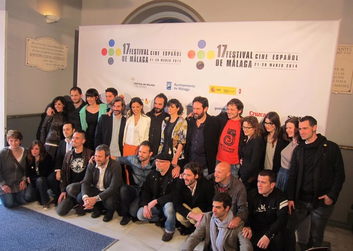 Foto de grupo de los premiados del Festival de Málaga. Cine Español