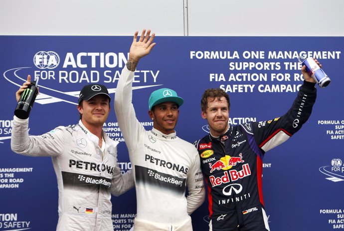 Hamilton Vettel Rosberg calificación pole parrilla Malasia