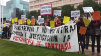 Protesta de las víctimas del Alvia contra la candidatura de José Blanco