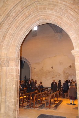 La iglesia de San Miguel de Tarazona recupera la Puerta de la Bendición.
