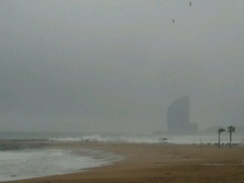 La playa de Barcelona este domingo