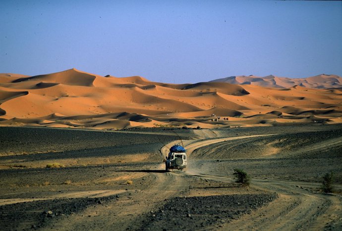 gran desierto de arena en el mapa mundial