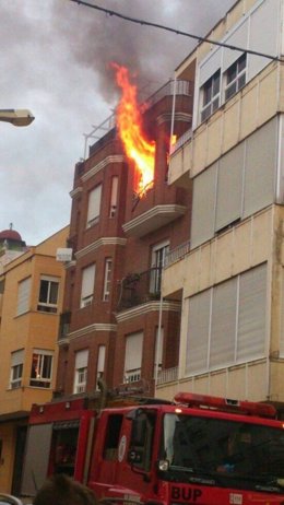 Incendio en una vivienda de Martos (Jaén)