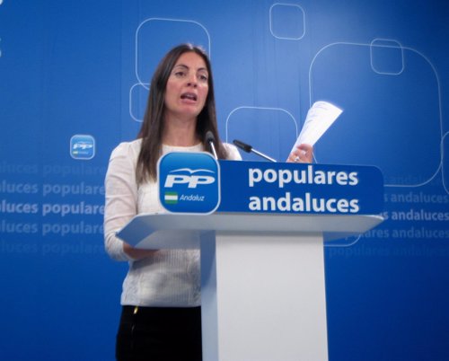 La parlamentaria del PP-A Rosario Soto en rueda de prensa
