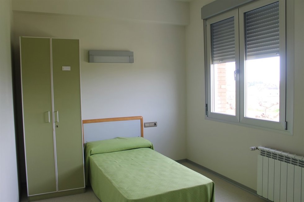 Una de las habitaciones del Psiquiátrico de Sádaba (Zaragoza)
