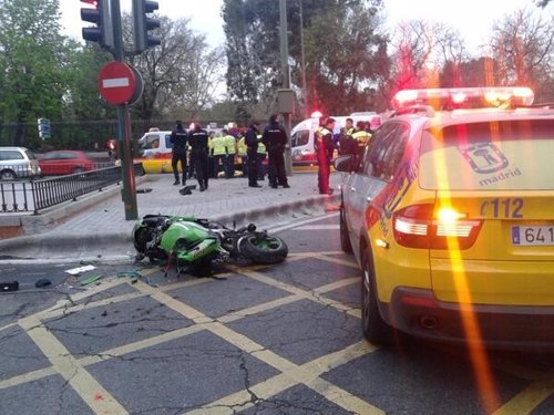 Estado de la motocicleta tras el accidente
