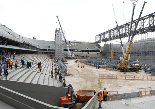 Obras estadio  Arena da Baixada para Mundial de Brasil