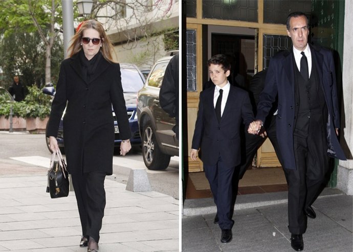 La infanta Elena acompaña a su exmarido Jaime de Marichalar en el funeral en hon