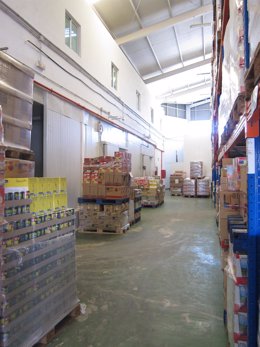Almacén de Bancosol en Málaga alimentos alimentación ayuda 