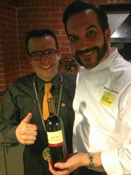 El Chef Mario Sandoval y el Sumiller del Ermitaño, Marcelino Calvo.