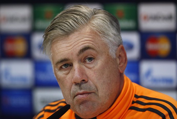 Carlo Ancelotti en rueda de prensa de 'Champions'