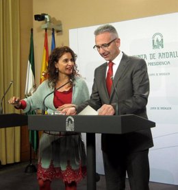 María Jesús Montero y Miguel Ángel Vázquez, este martes