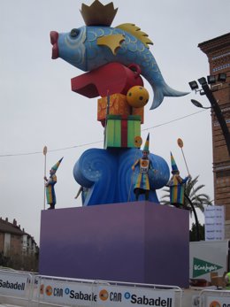 Escultura Que Será Quemada El Día Del Entierro De La Sardina