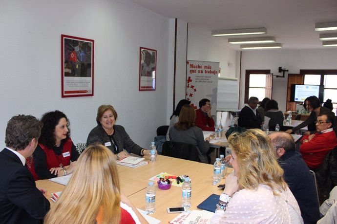 MKesa de diálogo organizada por Cruz Roja y Cecale en Medina