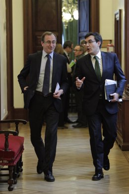 Alfonso Alonso, portavoz del PP en el Congreso, con José Luis Ayllón
