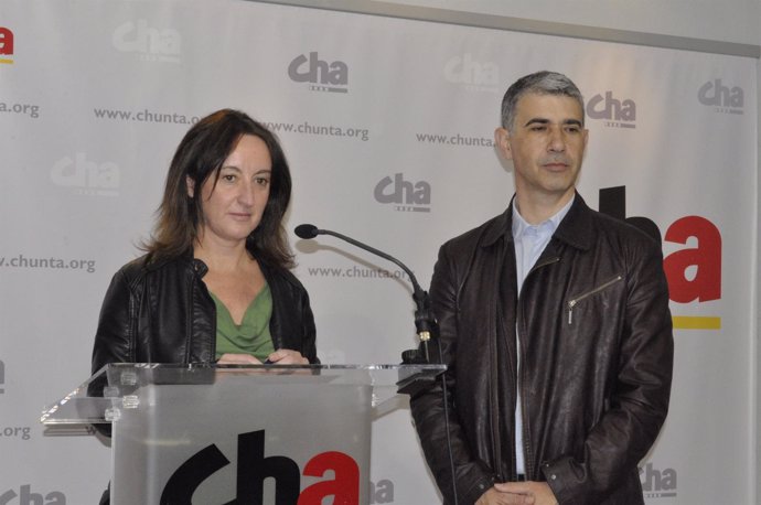 Ángela Labordeta y Juan Martín en la presentación