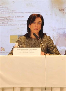 La presidenta de la Diputación de Córdoba, María Luisa Ceballos