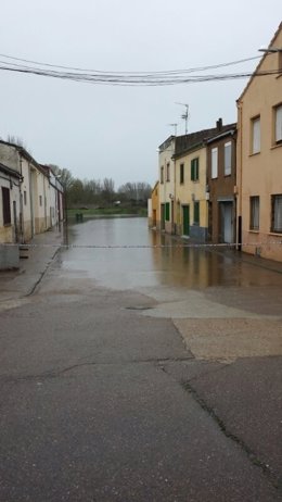 Zona habitada afectada por las inundaciones
