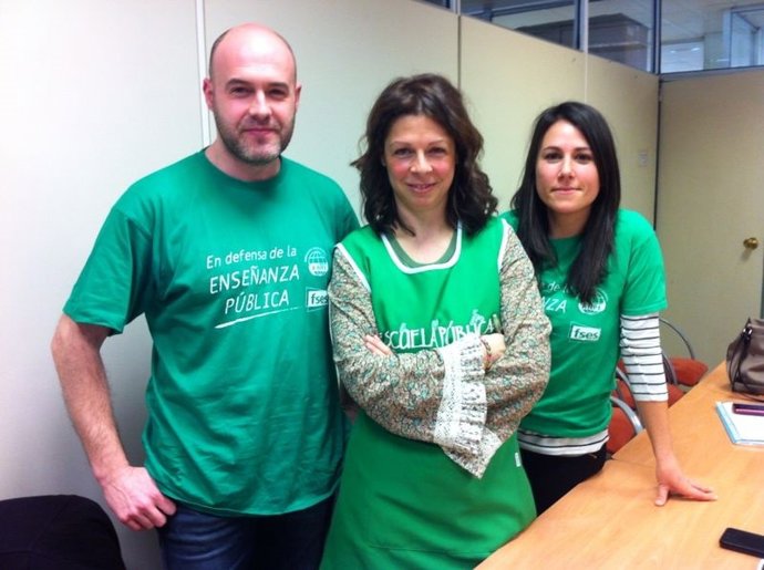 Foto de algunos de los sindicalistas encerrados en la Consejería