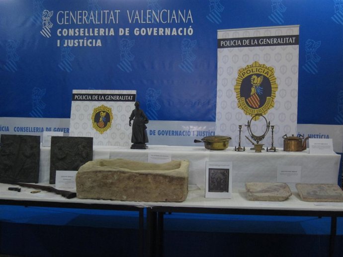 Objetos intervenidos por la policia