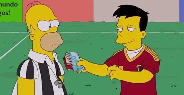 Jugador de La Roja intenta sobornar a Homer