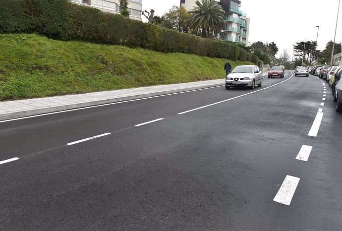 Asfaltado de la avenida del Faro en el marco del proyecto Greenroad