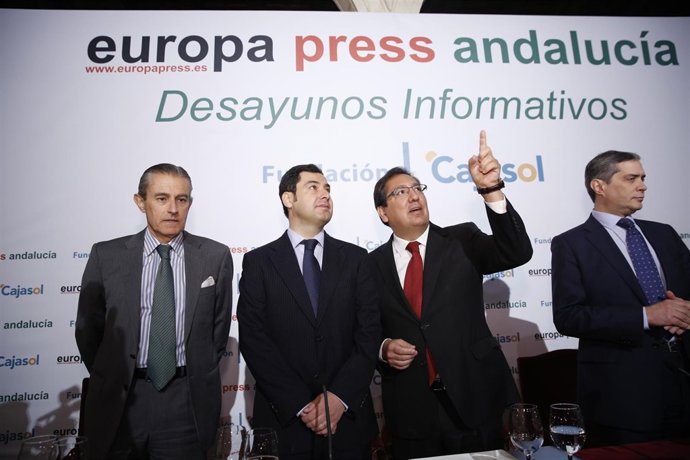 Juan Manuel Moreno, este jueves en los Desayunos de Europa Press Andalucía