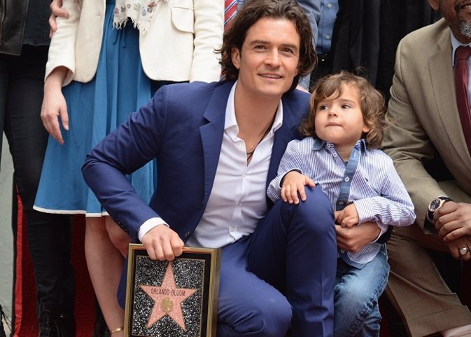 Actor Orlando Bloom and his son Flynn Bloom STAR ESTRELLA  FAMA