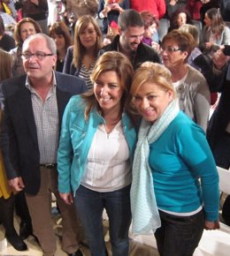 Susana Díaz y Elena Valenciano en málaga arranque precampaña europeas