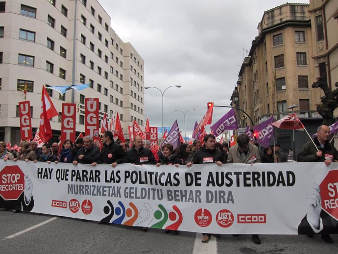 Manifestación contra las políticas de "austeridad" de Europa.