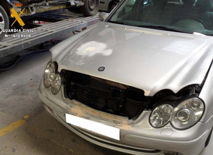 Vehículo siniestrado para estafar al seguro 