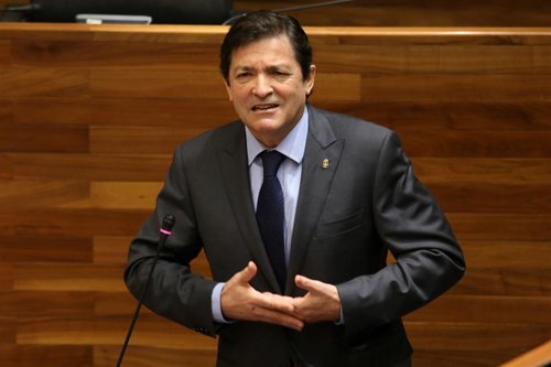 Javier Fernández, en la Junta General