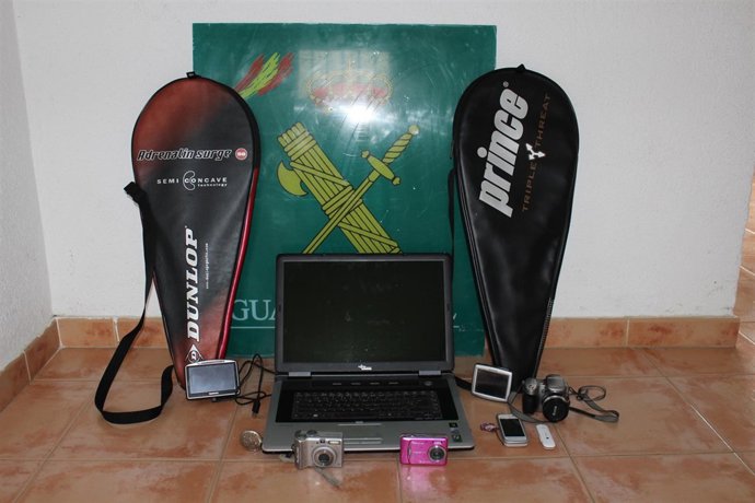 Material robado por los detenidos