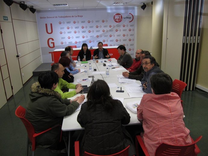 Momento de la reunión PSOE-UGT