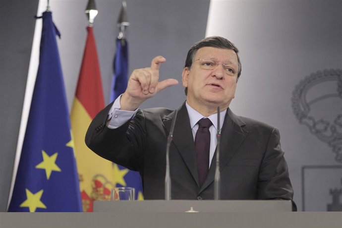 Barroso en rueda de prensa en La Moncloa