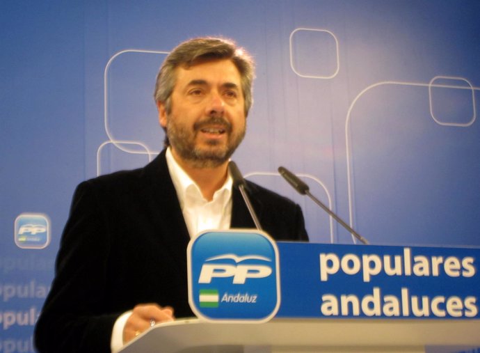 Miguel Ángel Torrico en la sede del PP-A