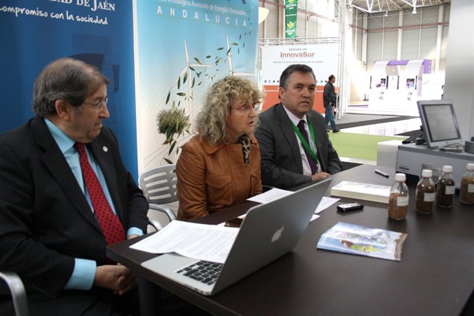 Ruiz, Peinado y Castro informan de la colaboración entre UJA y Ctaer.