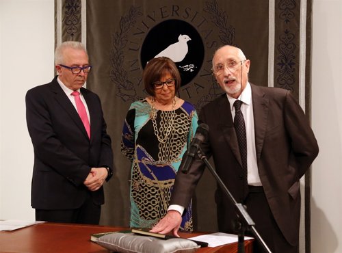 Sánchez Maldonado, la rectora UMA y Antonio Morales Consejo Social UMA